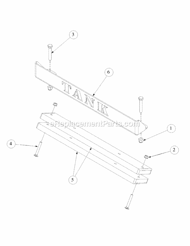 Rear Bumper Diagram and Parts List for M60-KW 53BB5D8X750-25HP-OHV Cub Cadet Lawn Tractor